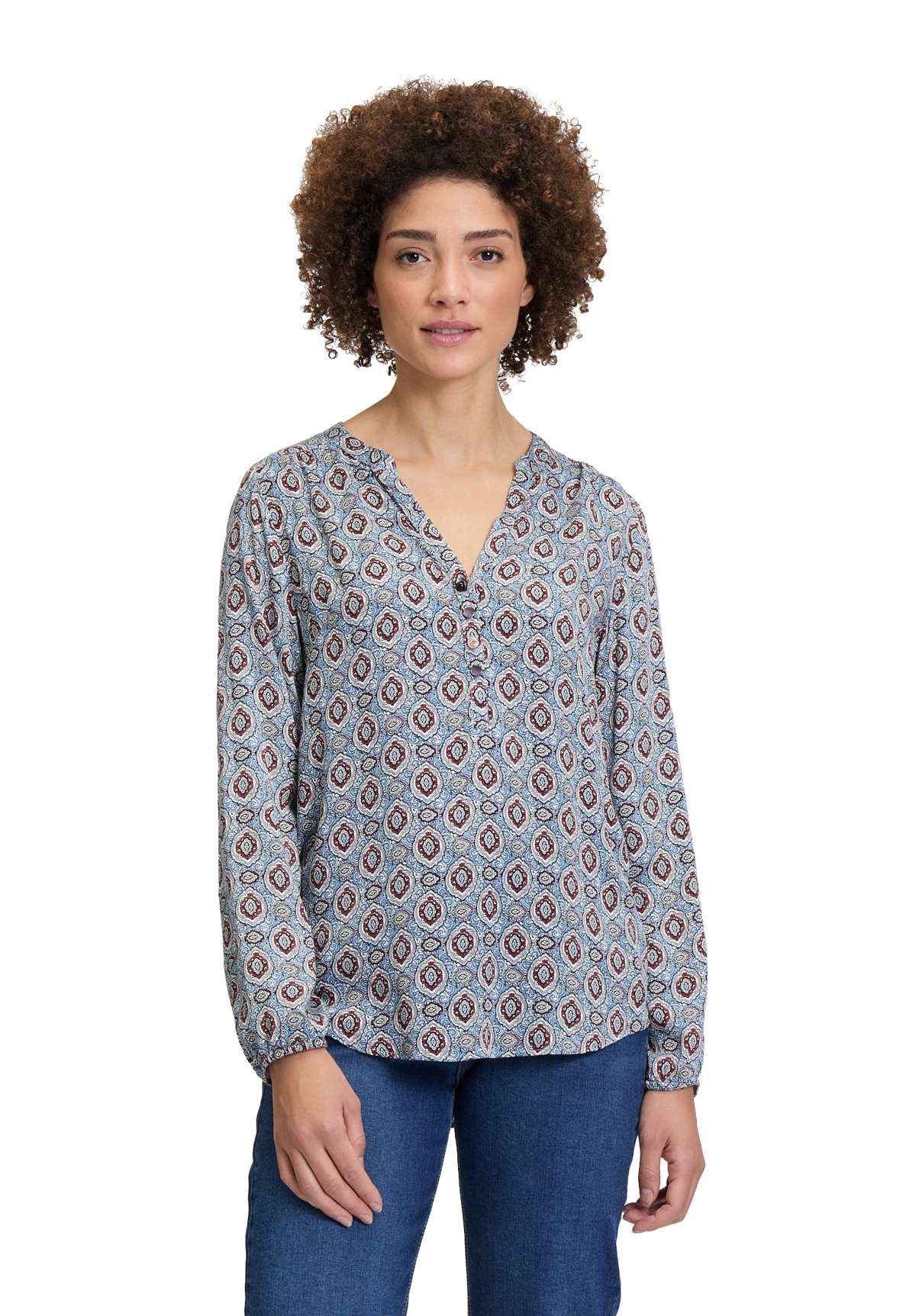 Блузка без шнуровки Casual-Bluse mit Muster