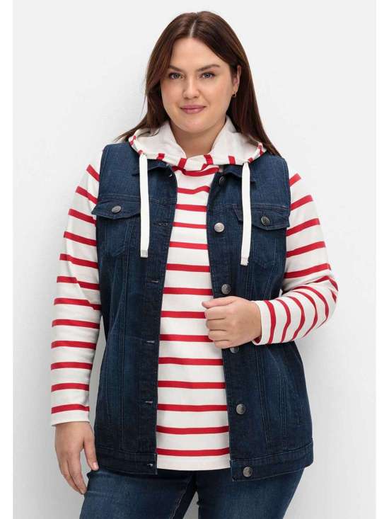 Удлиненный джинсовый жилет Große Größen