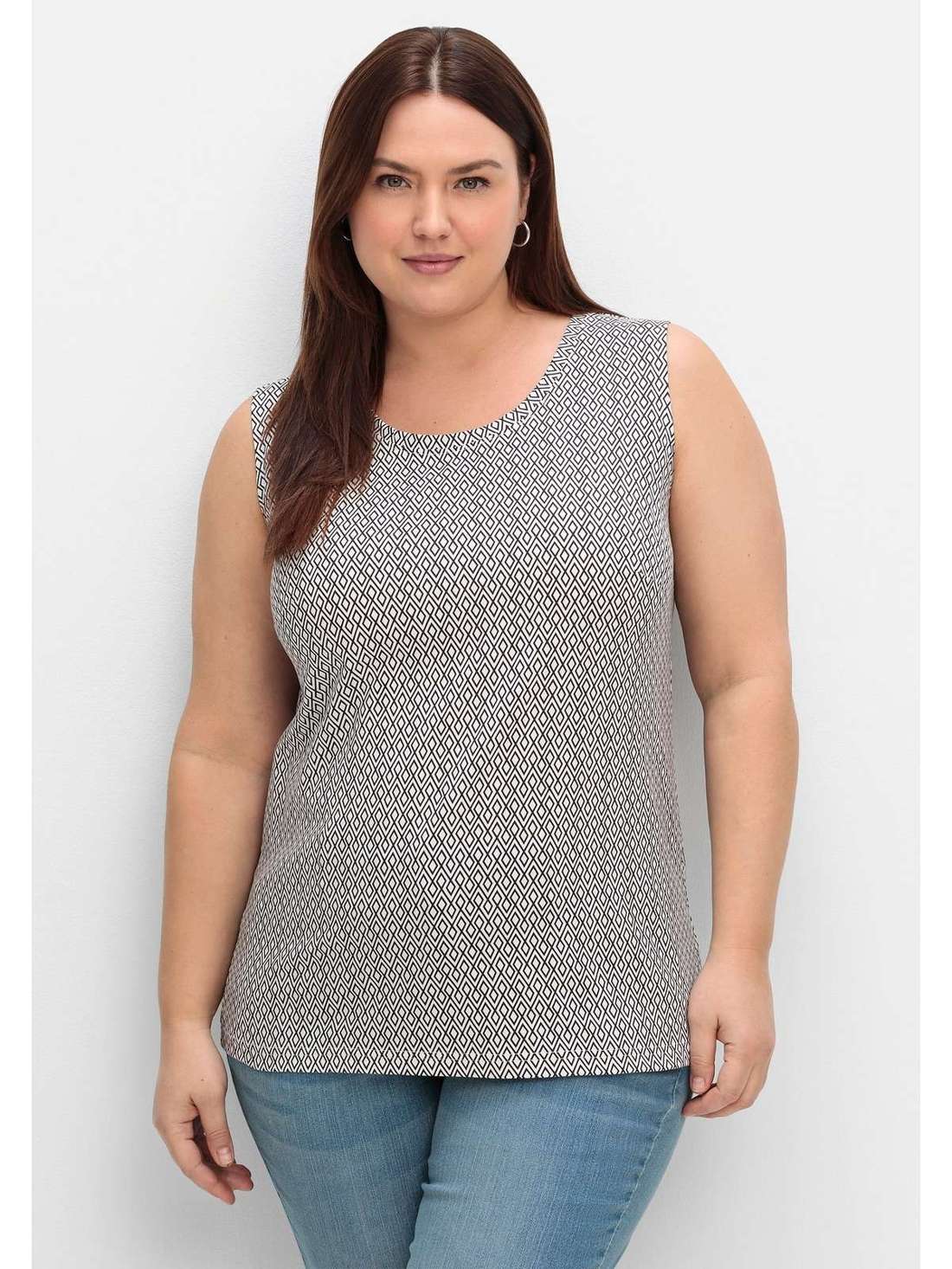 Майка с графичным минималистичным принтом Große Größen