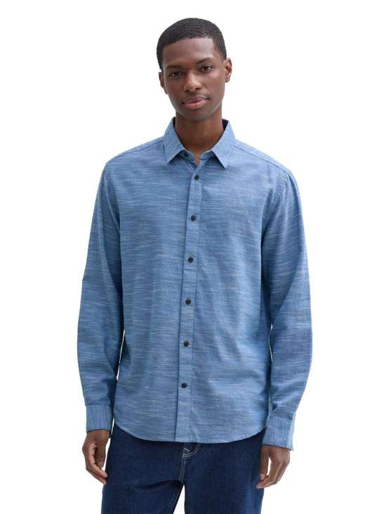 Рубашка с длинными рукавами и воротником «Кент»