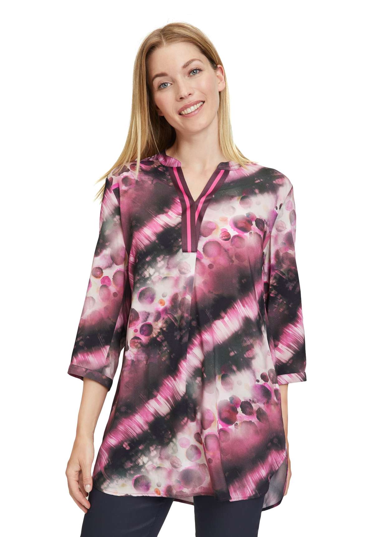 Длинная блузка Longbluse mit 3/4 Arm