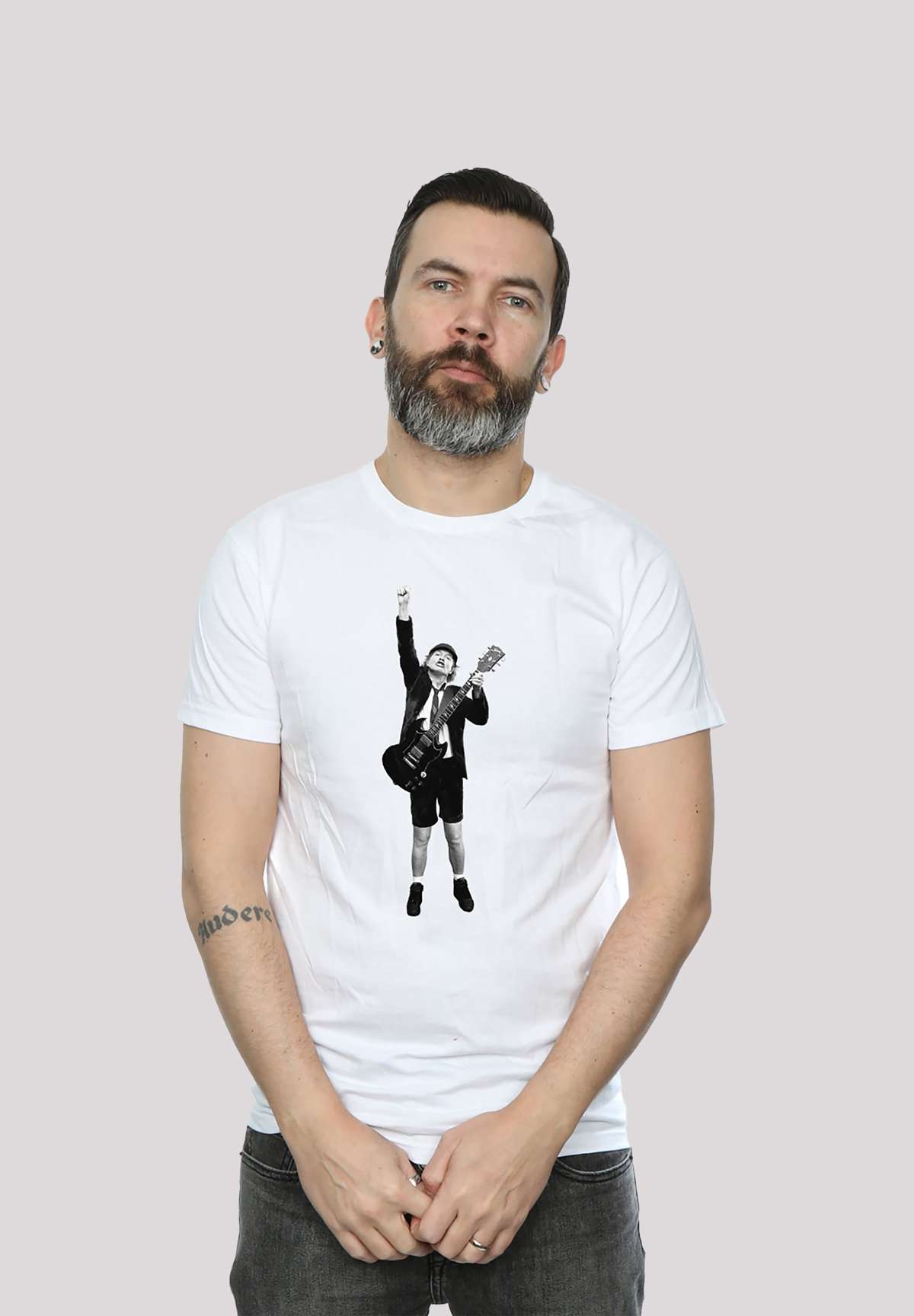 футболка ACDC Angus Young Cut Out fur Kinder & Herren