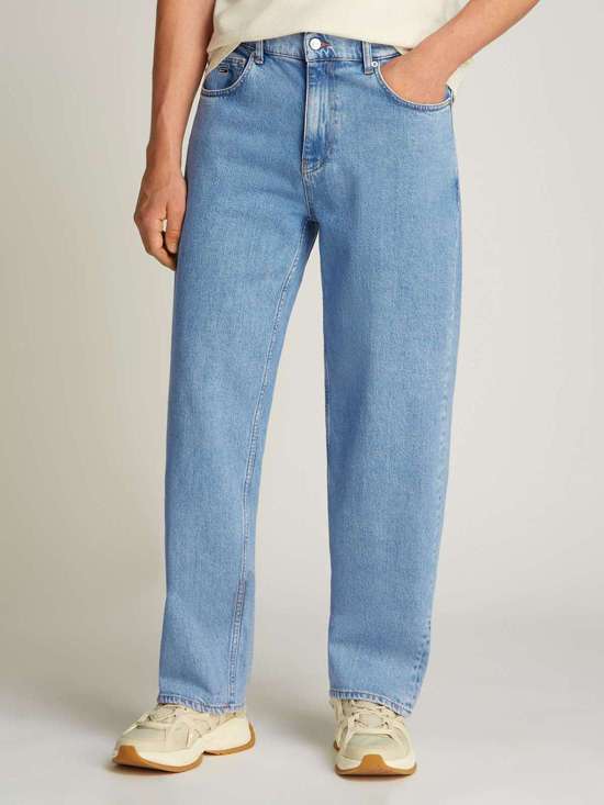 Джинсы свободного кроя синего цвета