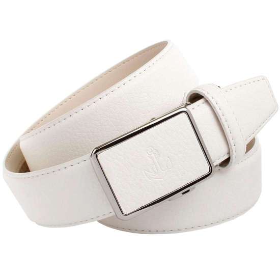 Кожаный ремень с логотипом якоря