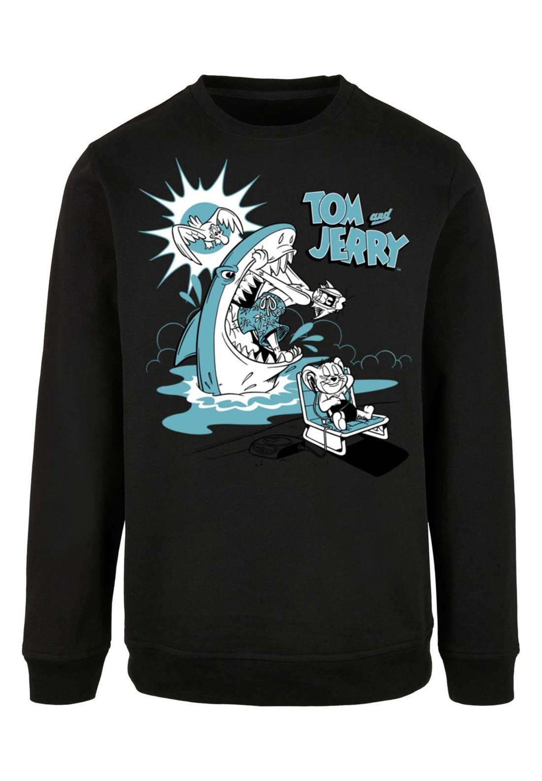 Свитер с круглым вырезом Herren Tom And Jerry Summer Shark with Basic Crewneck