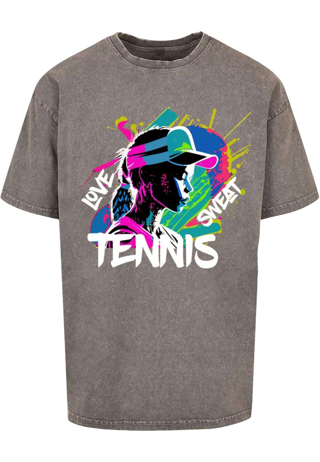 футболка Herren Tennis Love, Sweat - Acid Washed Oversize Tee
