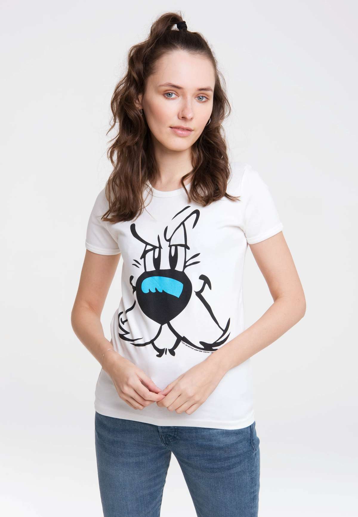 Футболка с лицензионным оригинальным дизайном Asterix - Idefix Gesicht