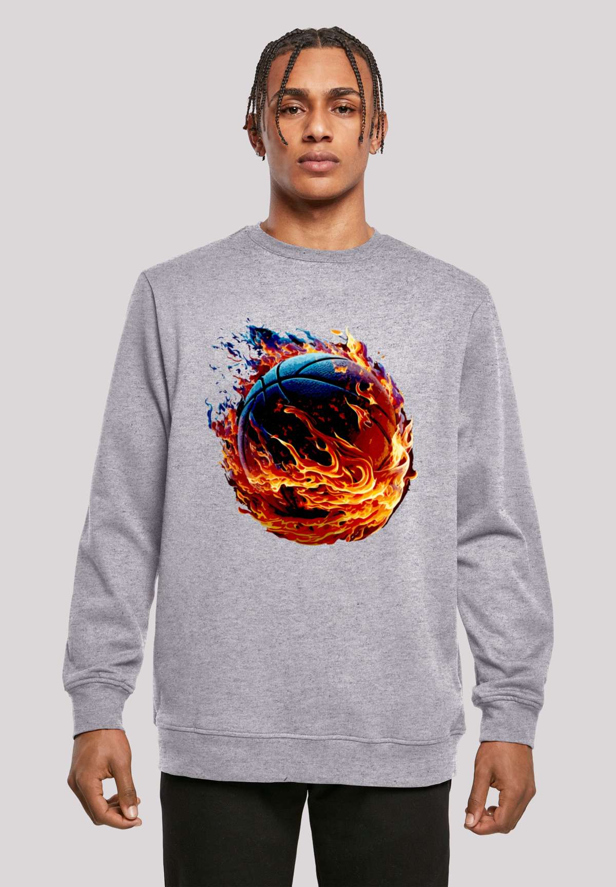Толстовка с капюшоном Basketball On Fire Sport CREW