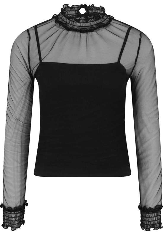 футболка Urban Classics Damen Ladies Double Layer Mesh L/S
