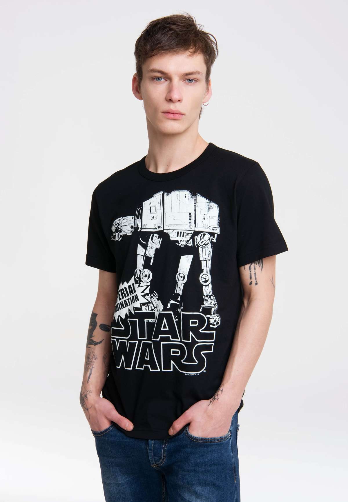 Футболка с крутым принтом спереди AT- AT - Krieg der Sterne