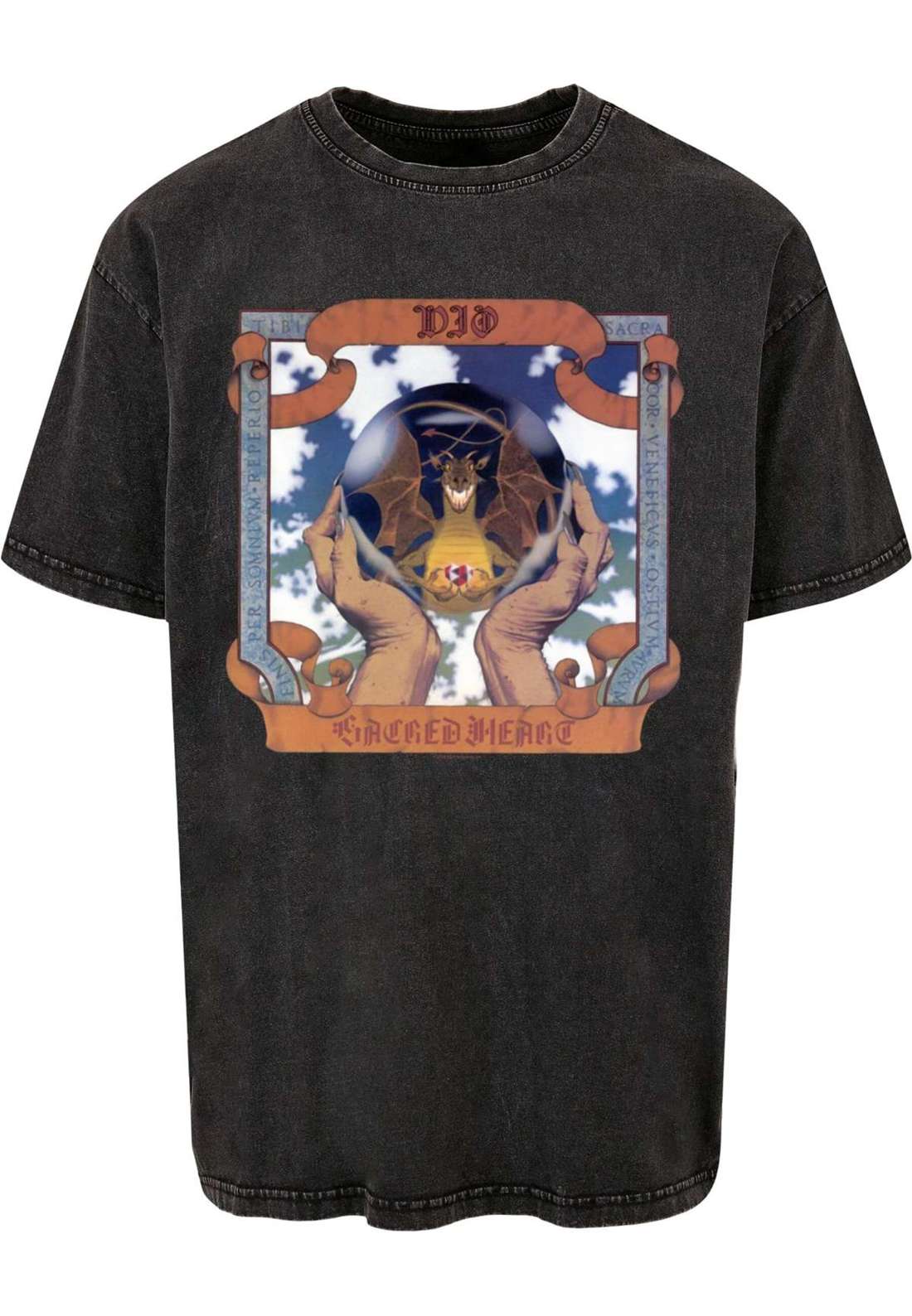 футболка DIO - Sacred Heart Acid Washed Oversize Tee