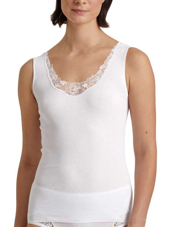 Майка с элегантным кружевным декором Cotton Desire