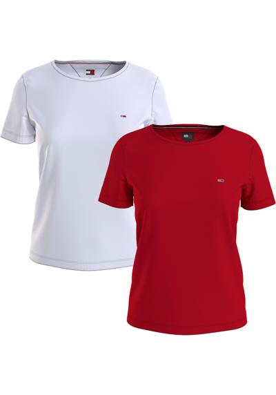Рубашка с круглым вырезом и вышитым флагом-логотипом Tommy Jeans TJW 2PACK SOFT JERSEY TEE