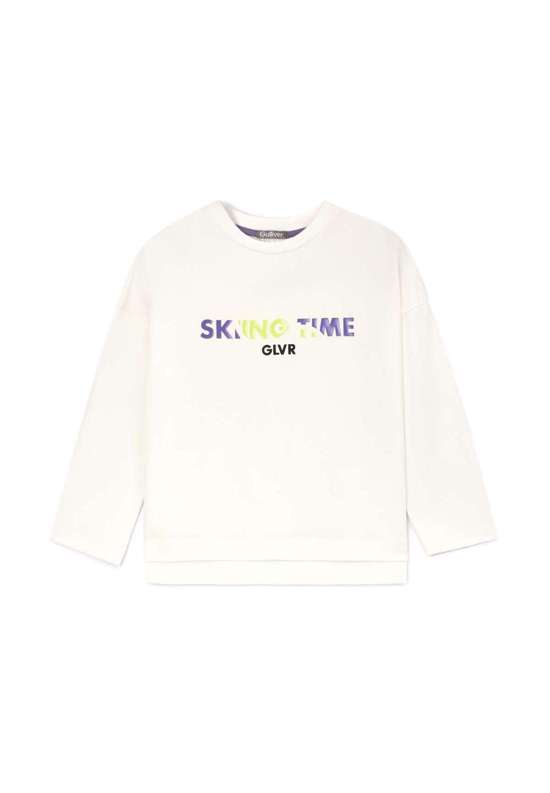 Рубашка с длинными рукавами и великолепным шрифтовым принтом