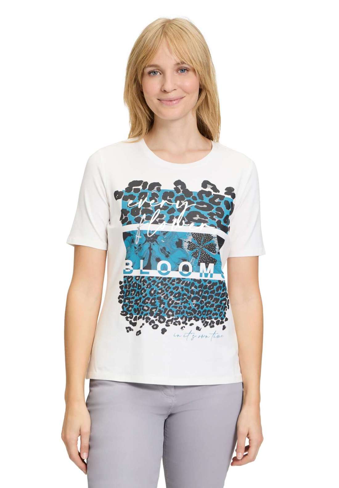 Рубашка с коротким рукавом Basic Shirt mit Aufdruck