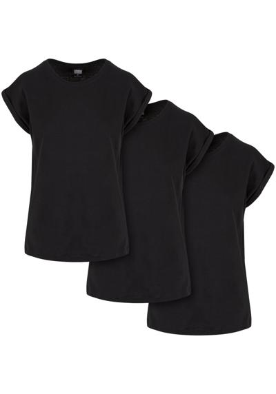 футболка Urban Classics Damen Ladies Extended Shoulder Tee 3-Pack