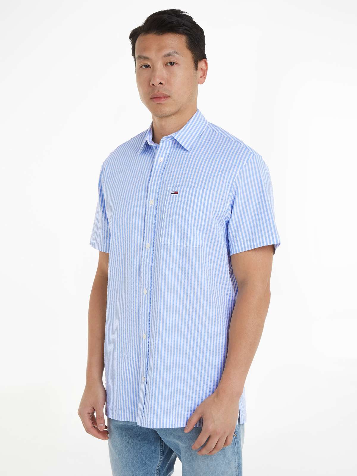 Рубашка с коротким рукавом TJM REG STRIPE SEERSUCKER SHIRT