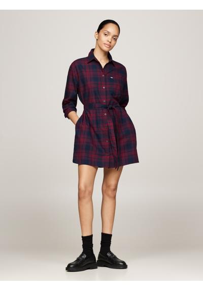 Платье-рубашка больших размеров. TJW CHECK SHIRT DRESS EXT