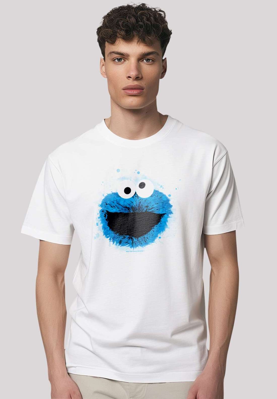 футболка Sesamstraße Cookie Monster Watercolor