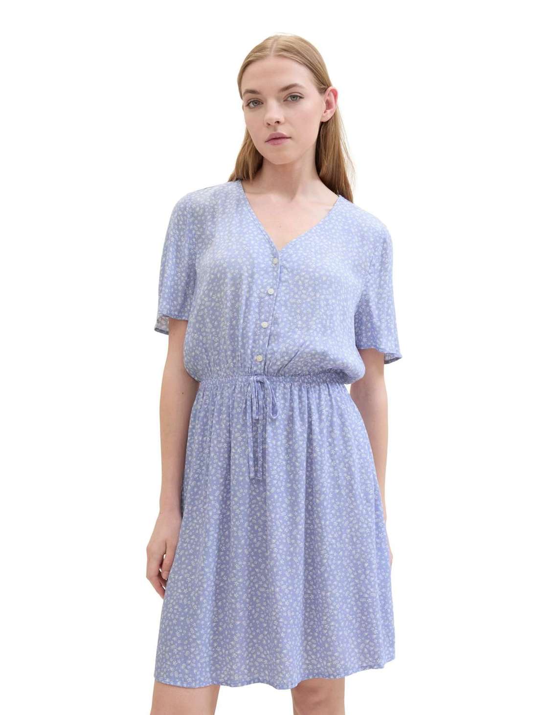 Платье миди с принтом по всей поверхности