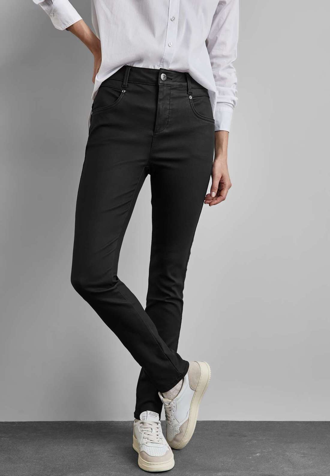 Брюки из искусственной кожи с имитацией кожи