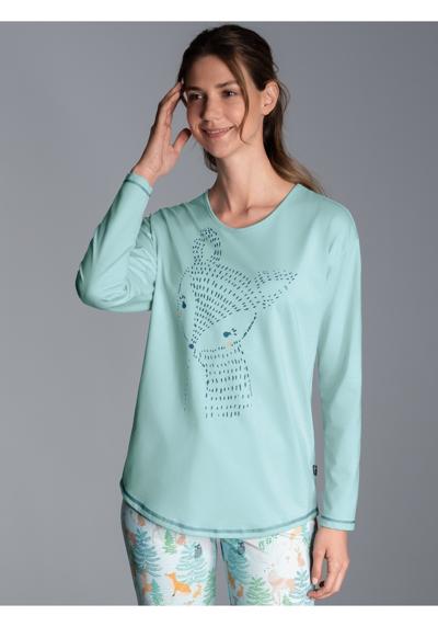 Пижамы TRIGEMA Schlafshirt Langarm mit su?em Printmotiv