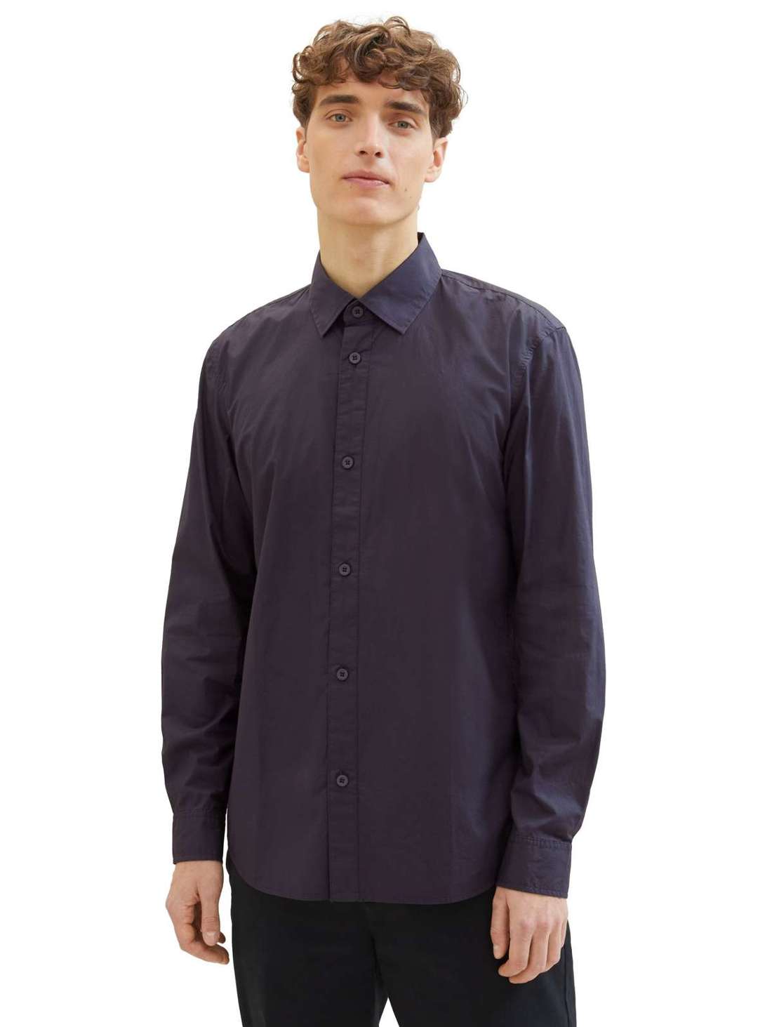 Рубашка с длинными рукавами и планкой на пуговицах