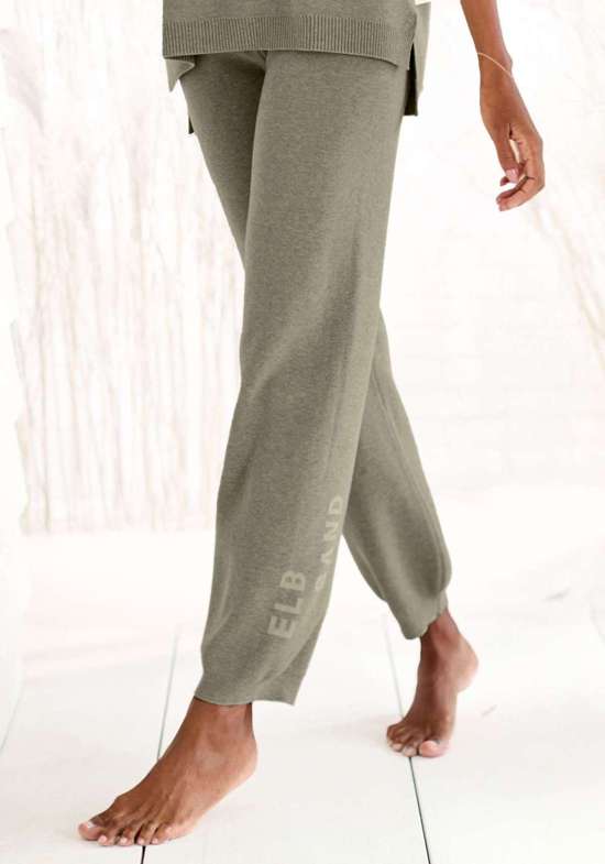 Трикотажные брюки с вязаным логотипом