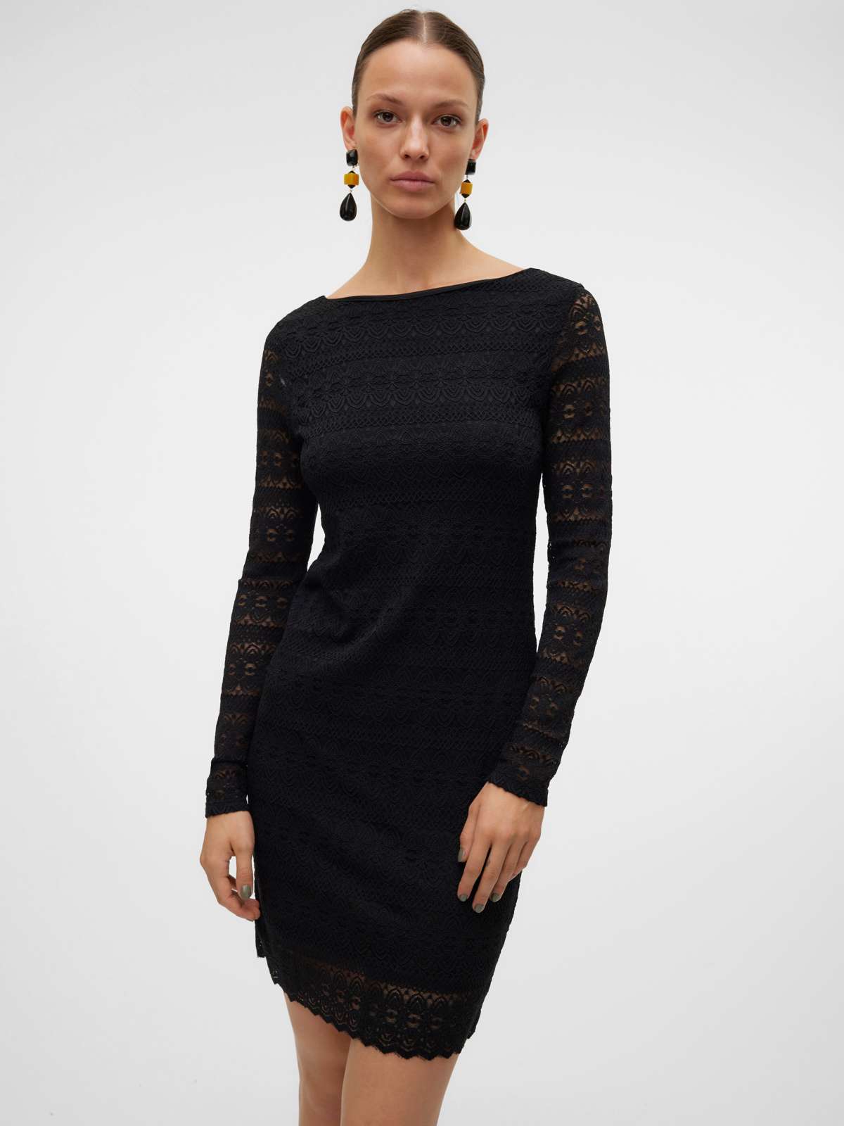 Кружевное платье VMZOE 2-WAY LS SHORT DRESS JRS NOOS