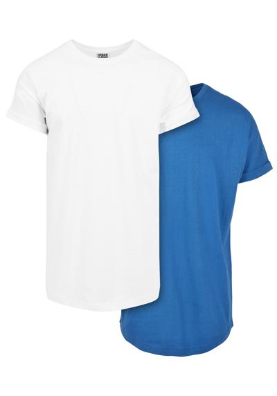 Рубашка с коротким рукавом Urban Classics Herren Pre-Pack Long Shaped Turnup Tee 2-Pack