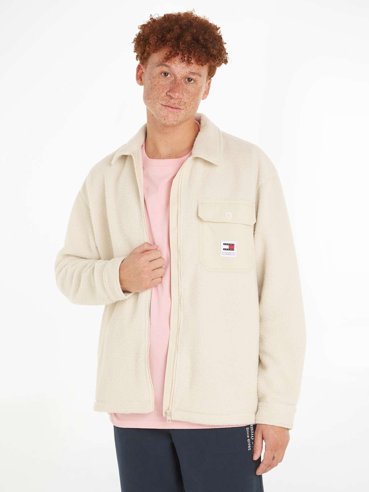 Флисовая рубашка с нагрудным карманом TJM SOLID TEDDY OVERSHIRT
