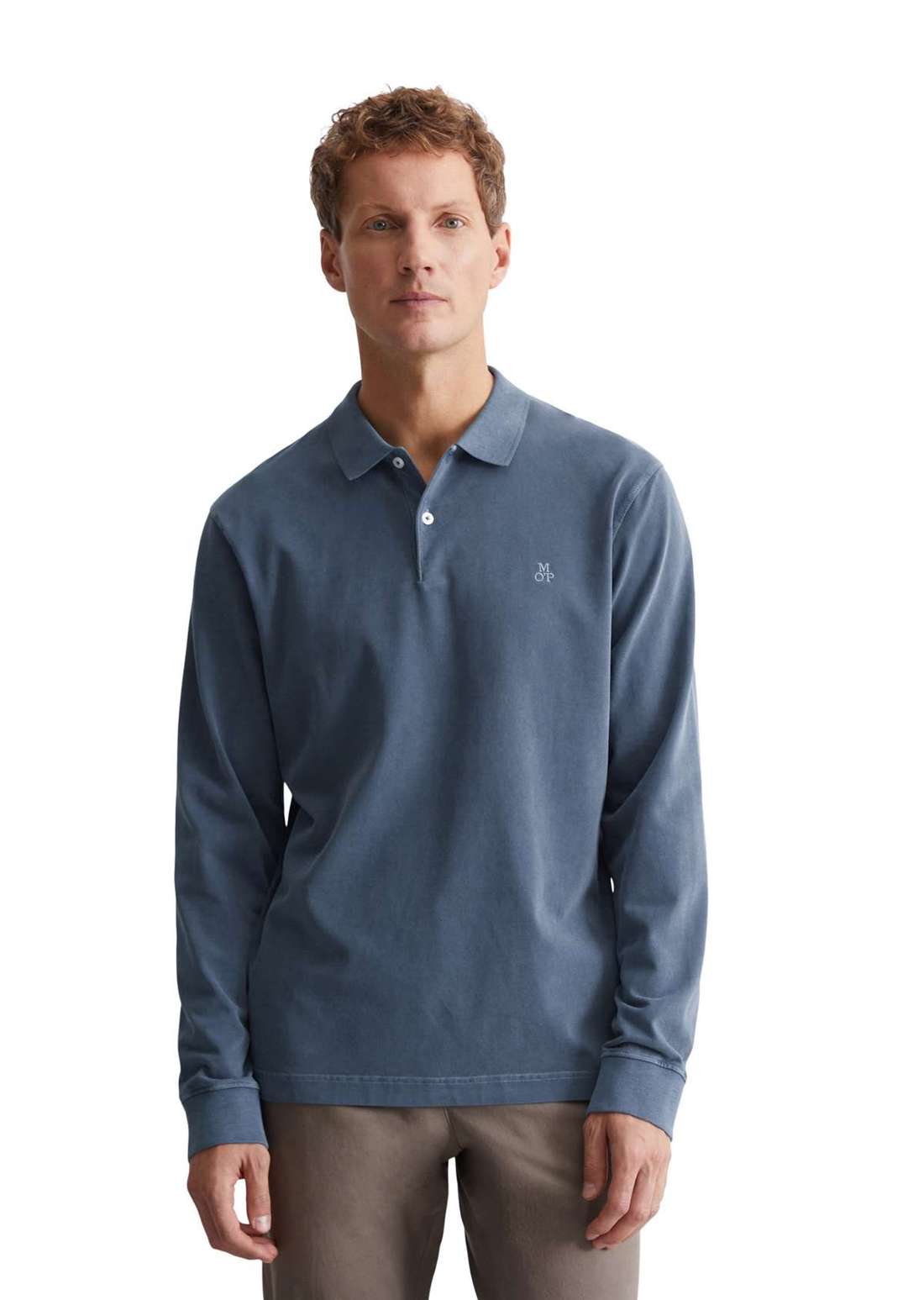 Рубашка поло с длинными рукавами aus reiner Bio-Baumwolle