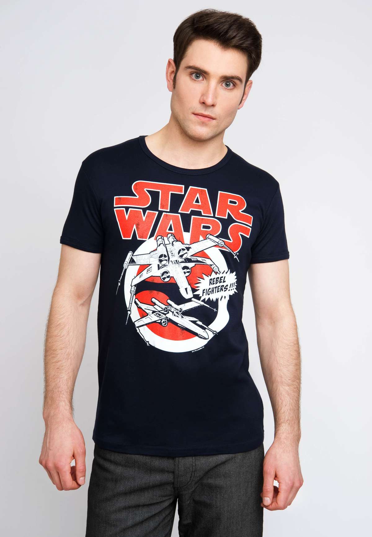 Футболка с крупным ретро-принтом Star Wars X-Wings