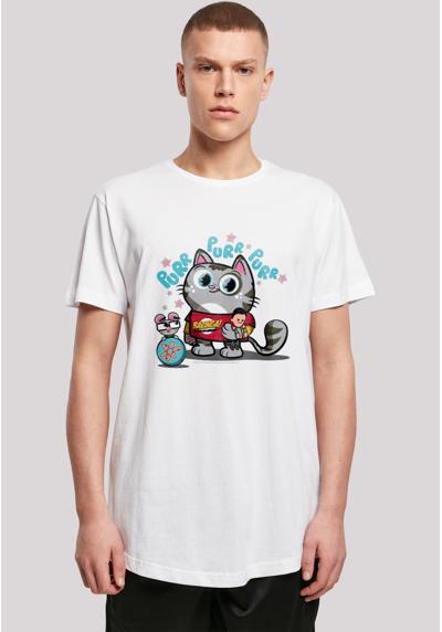 футболка Long Cut Shirt `Big Bang Theory Bazinga Kitty`