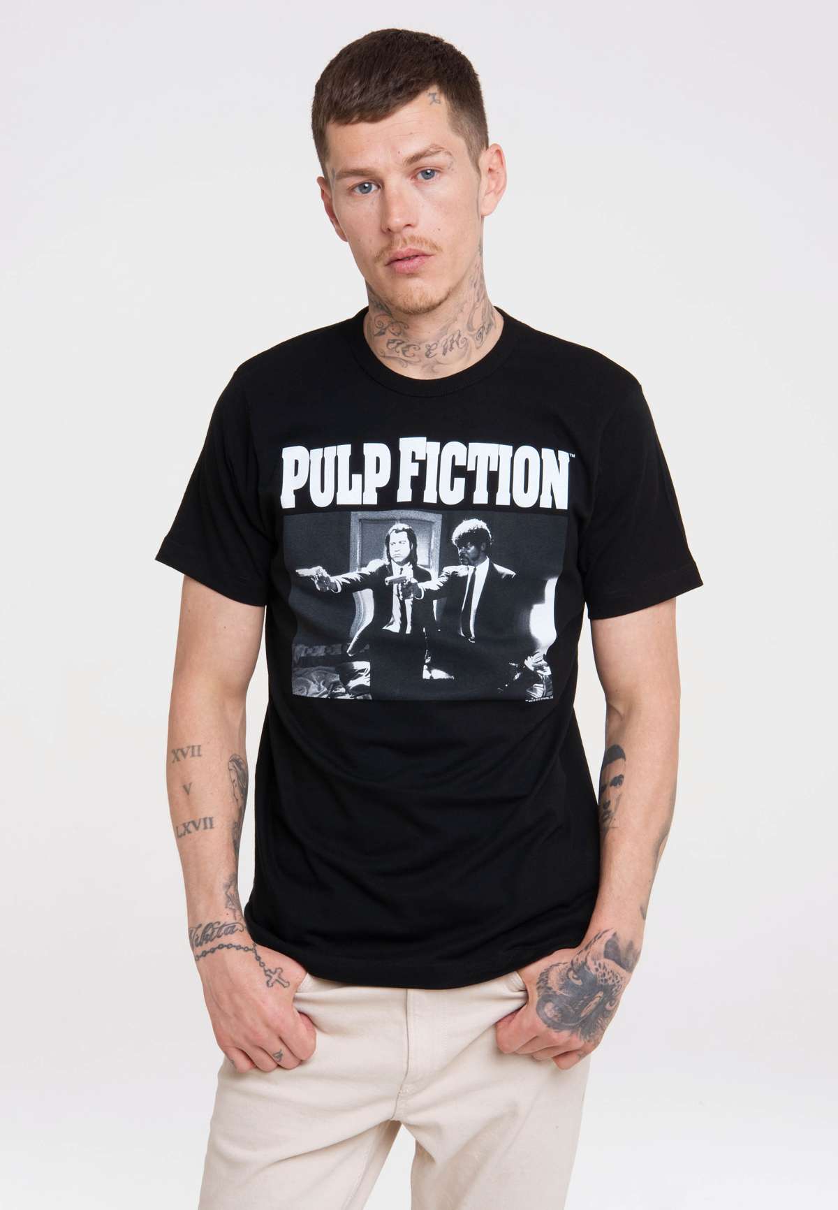 Футболка с повседневным принтом спереди Pulp Fiction