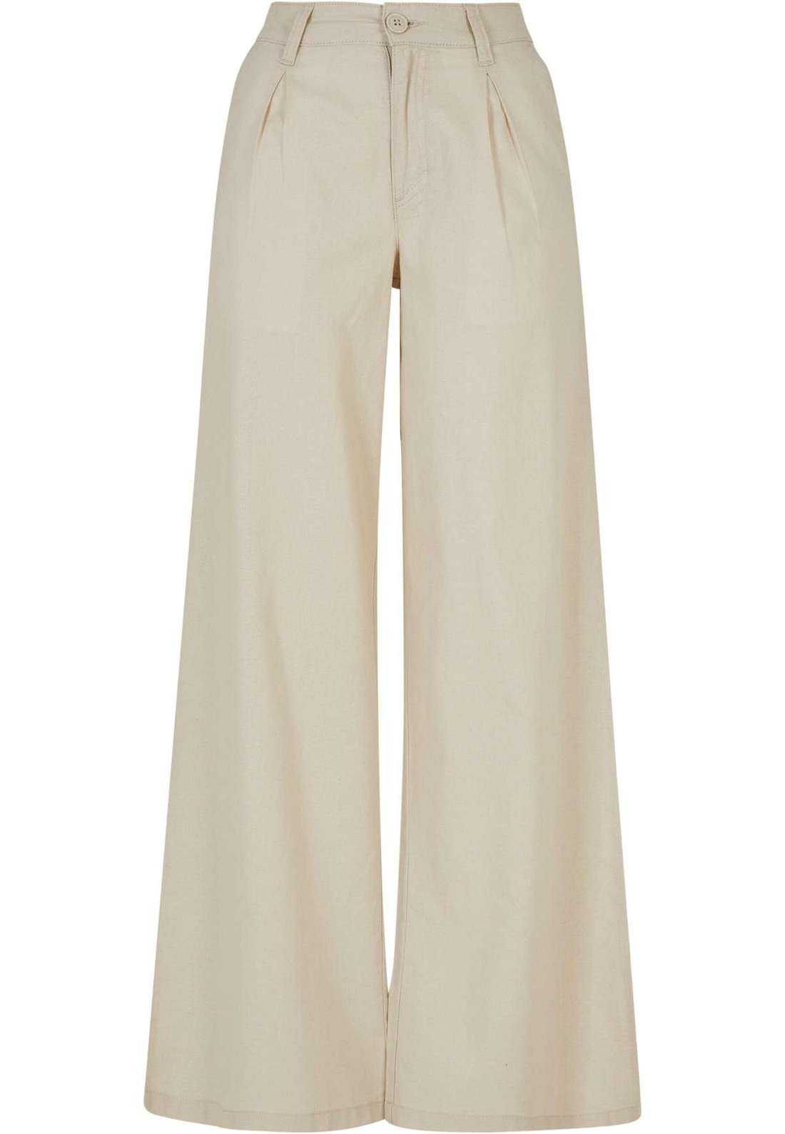 Тканевые брюки Urban Classics Damen Ladies High Linen Mixed Wide Leg Pants