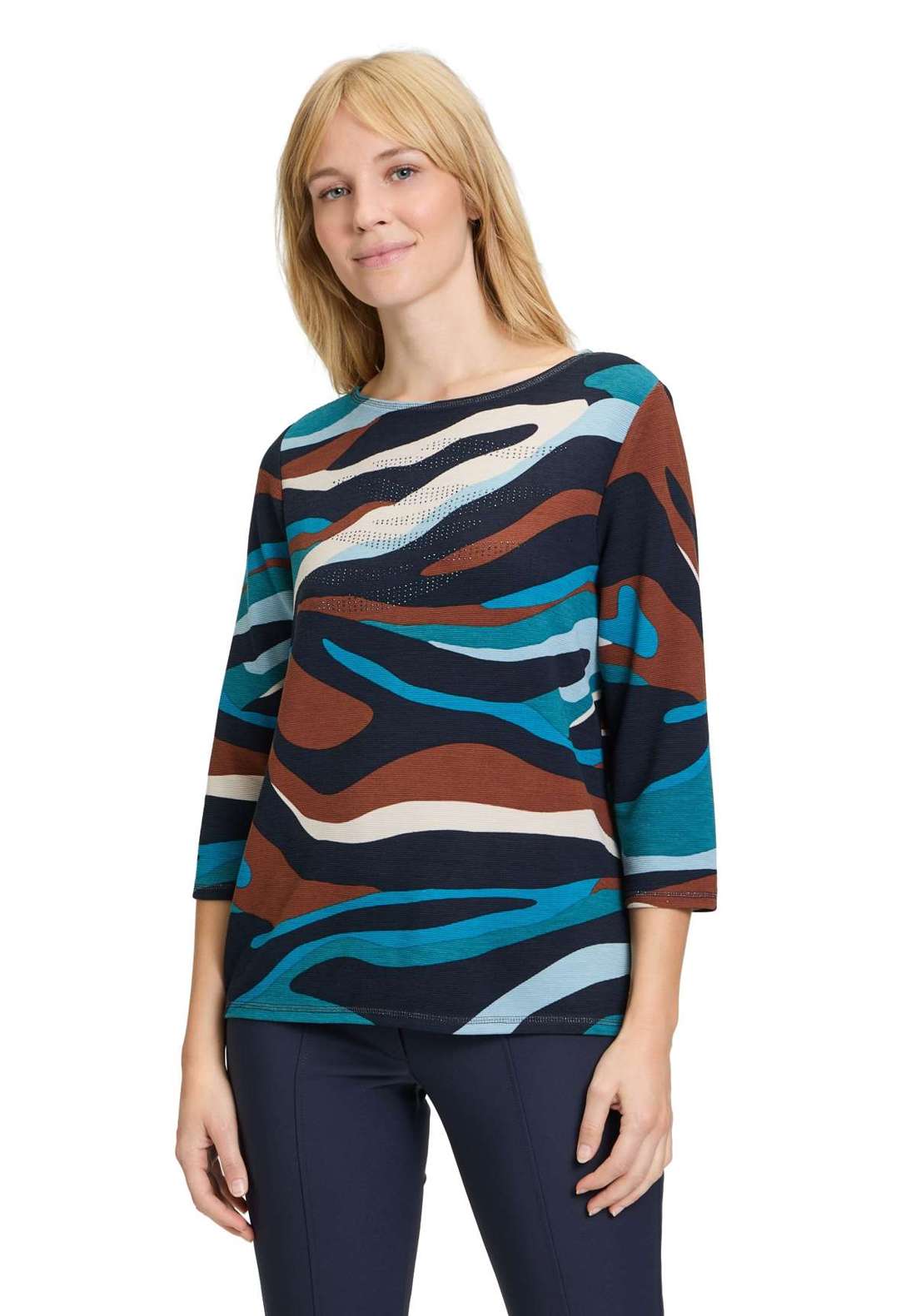 толстовка Sweatshirt mit Rippenstruktur