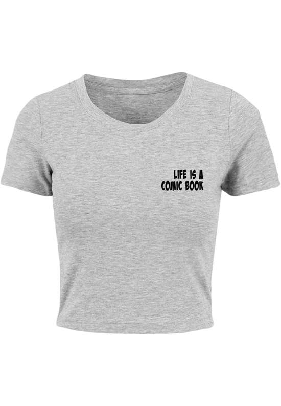 футболка Damen Ladies Book Comic Cropped Tee