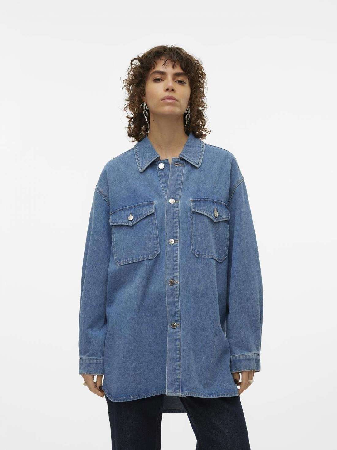 Джинсовая блузка VMNAYA OVERSIZED DENIM SHIRT MIX NOOS