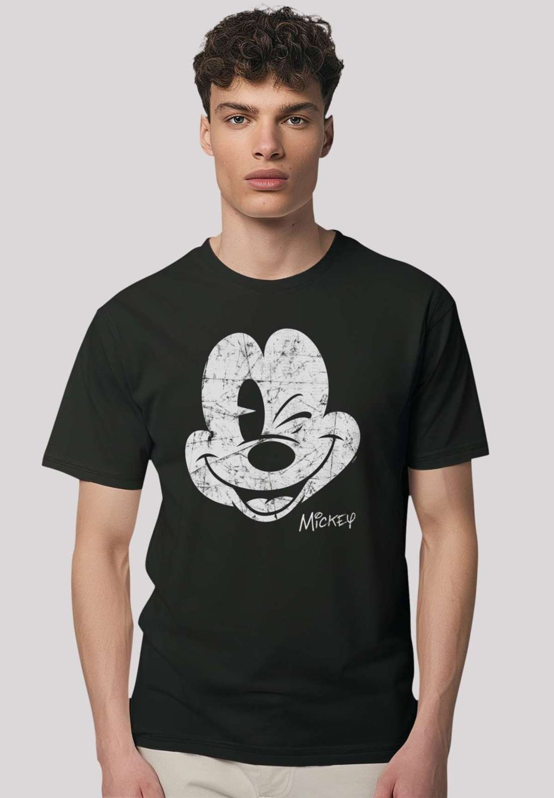 футболка Disney Micky Maus Gesicht Vintage Look