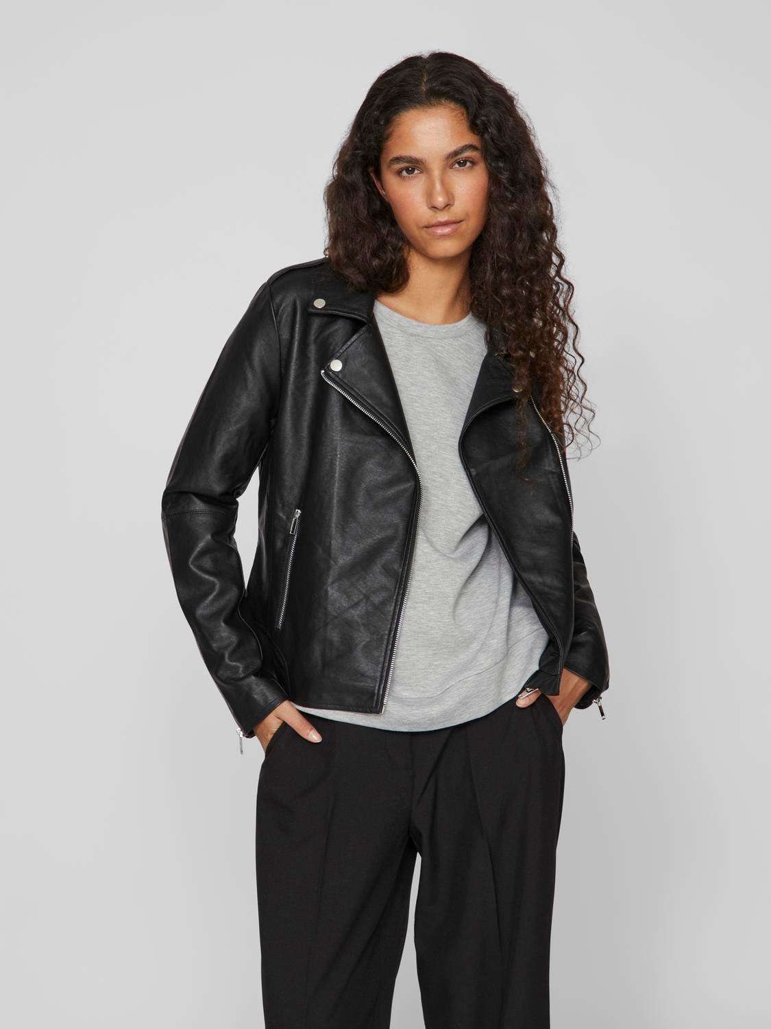 Куртка из искусственной кожи с байкерскими деталями VICARA COATED JACKET - NOOS