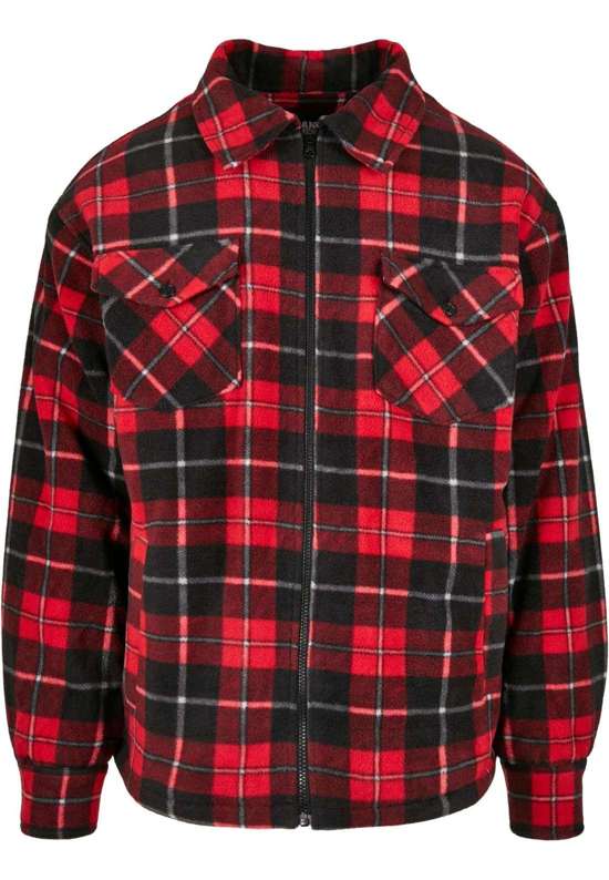 Всепогодная куртка Urban Classics Herren Plaid Teddy Lined Shirt Jacket