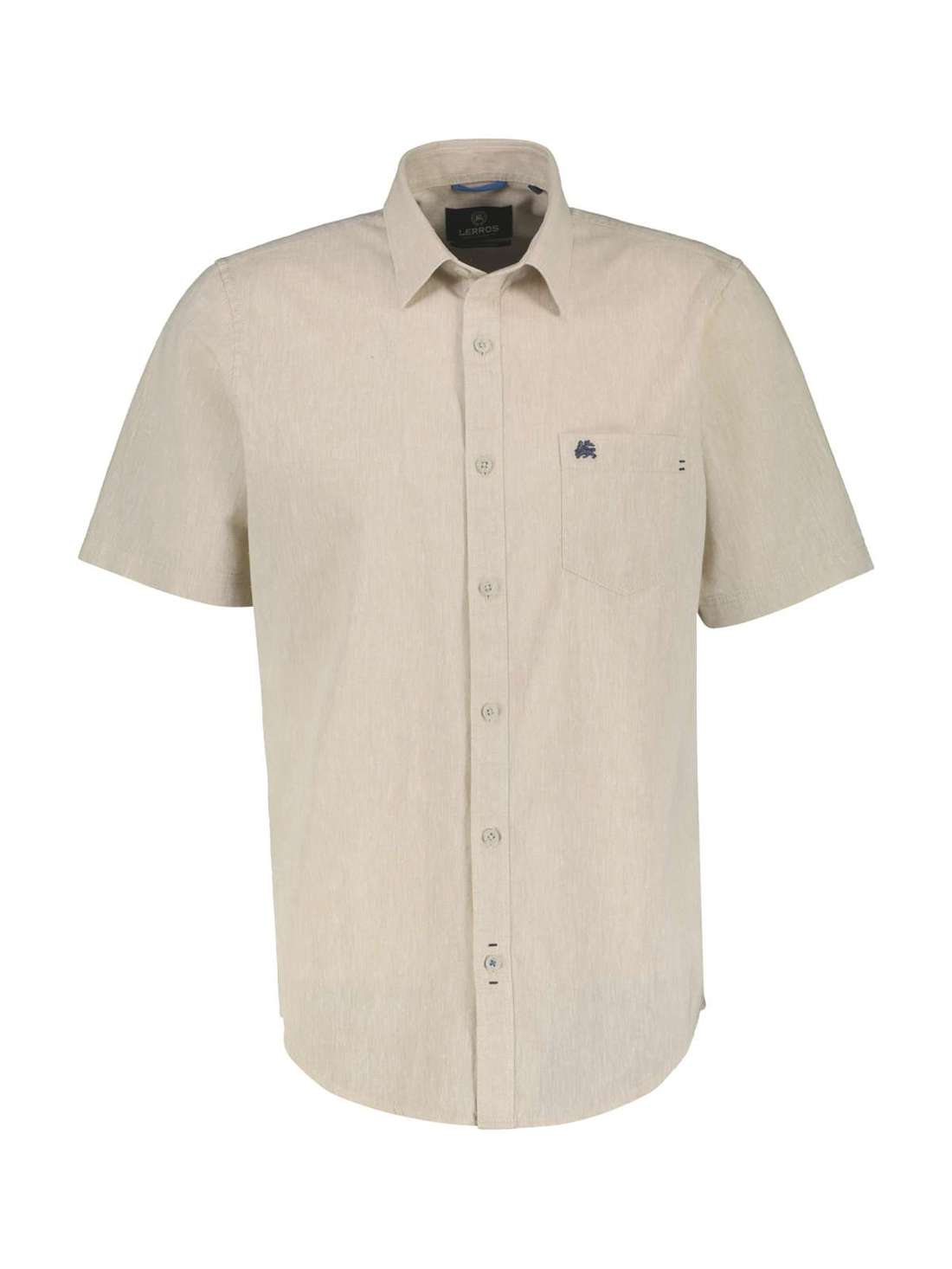 Рубашка с коротким рукавом и льном