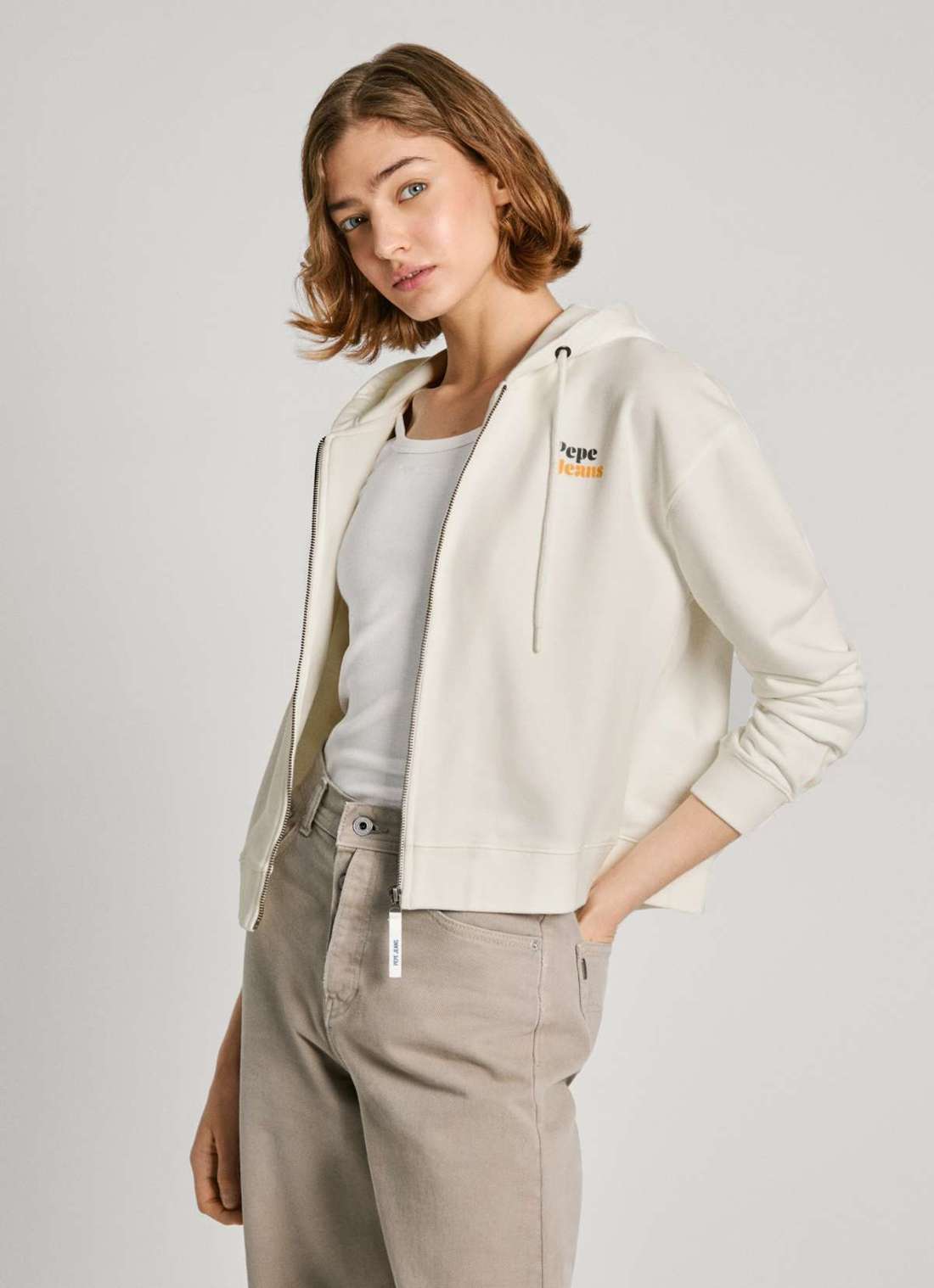 Толстовка с крупным цветным принтом на спине EDNA