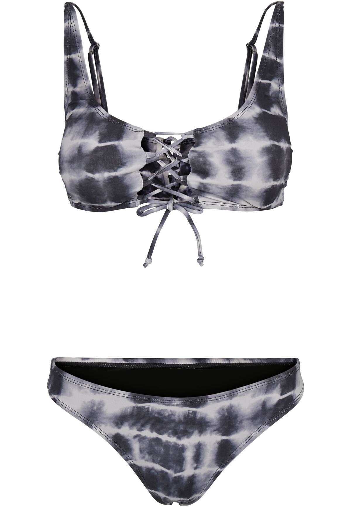 Танкини на косточках Urban Classics Damen Ladies Lace Up Tie Dye Bikini