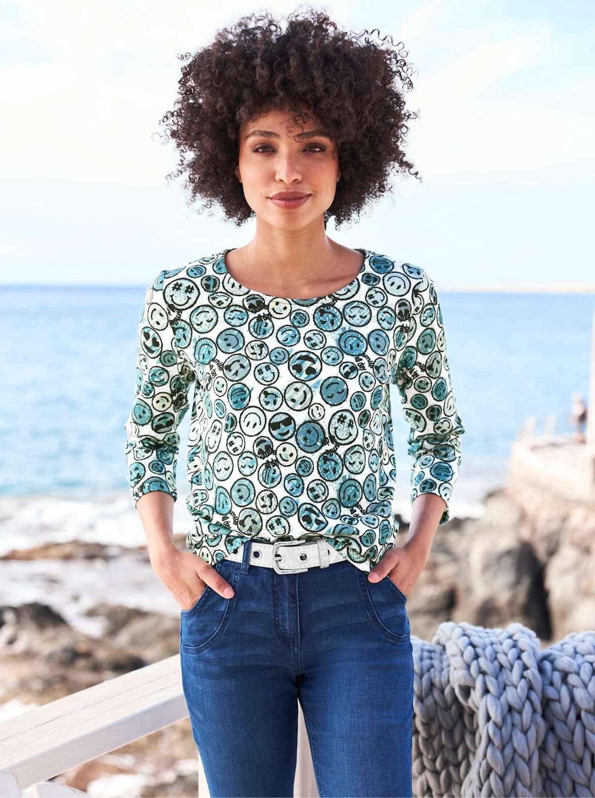 рубашка с круглым вырезом Shirtjacke