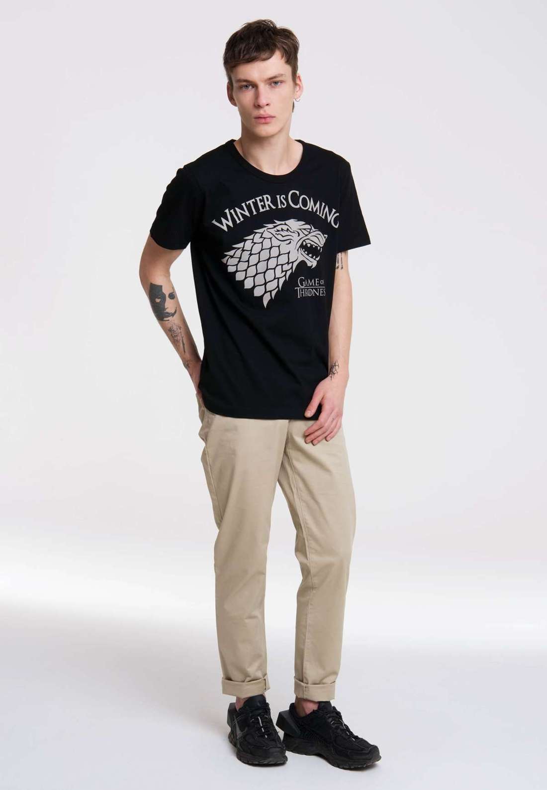 Футболка с принтом ужасного волка Game of Thrones - Winter Is Coming