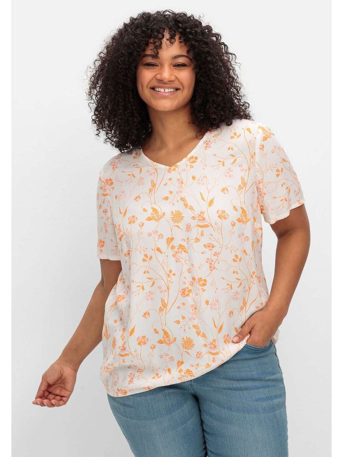 Туника с фиксированными манжетами Große Größen