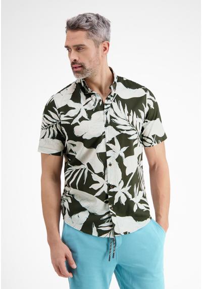 Рубашка с коротким рукавом LERROS Halbarmhemd mit floralem Print