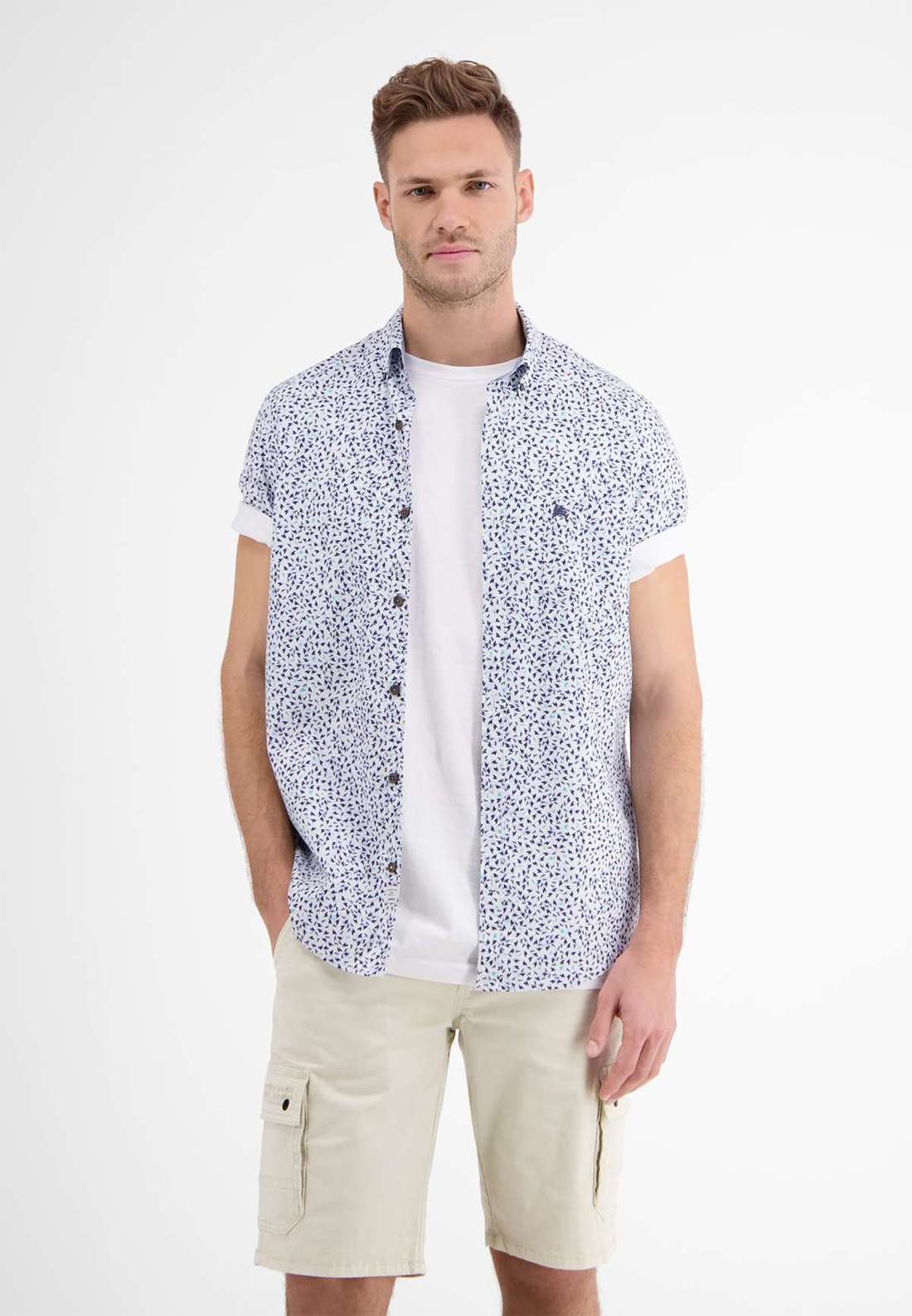 Рубашка с коротким рукавом LERROS Halbarmhemd mit AOP